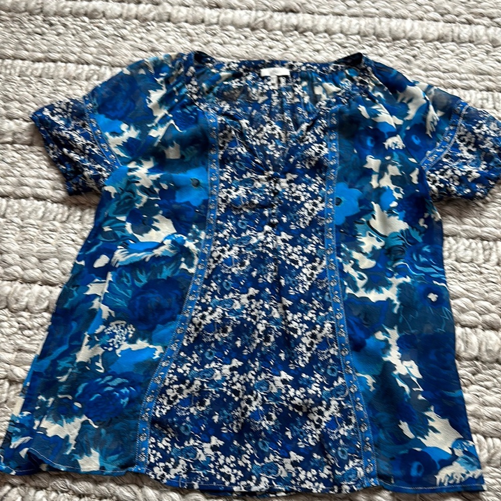 Sheer Joie silk blouse top size S small